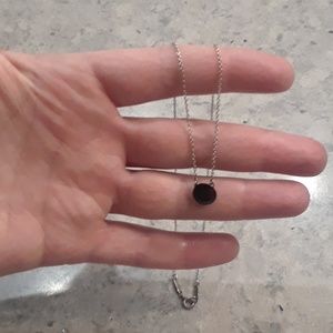 Tiffany & Co silver and onyx necklace